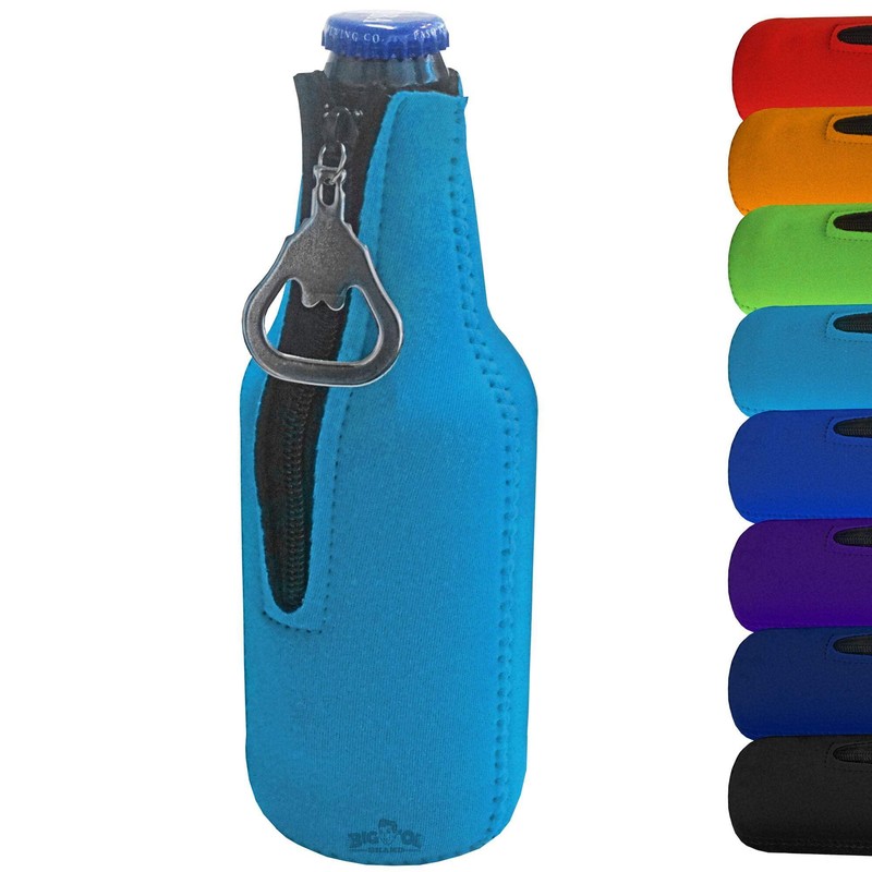 Neoprene Bottle Cooler Sleeves for 12oz Bottles with Bottle Opener-
