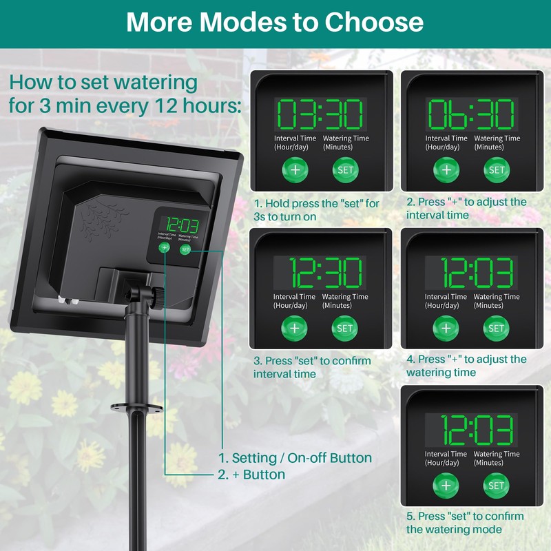 Biling Solar Drip Irrigation System, 3W Drip Irrigation Kit Digital