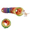 Pet Tunnel Iridescent Foldable Cat STunnel with Interactive Ball and