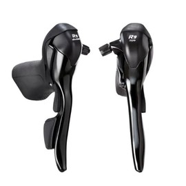 microSHIFT R9 Drop Bar Shift/Brake Lever Set - 3 x 9-Speed, Compatible, Black