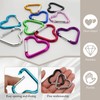 ZOCONE 20 Pcs Heart Carabiner, 10 Colour Carabiner Clip Heart,