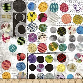 Windham Fabrics Digital Wabi Sabi Polka Dot Multi, Fabric by the Yard