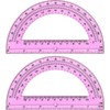 Zonon 2 Pcs 6 Inch Plastic Protractor Math Protractors 180