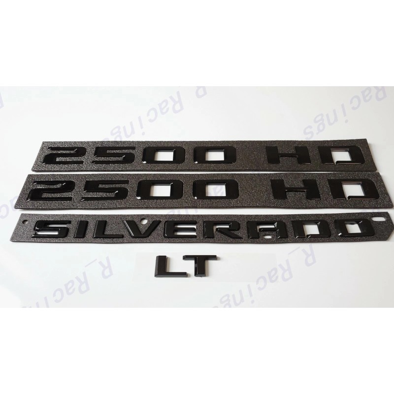GM Auto Gloss Black Doors 2500HD Tailgate Silverado LT Emblems