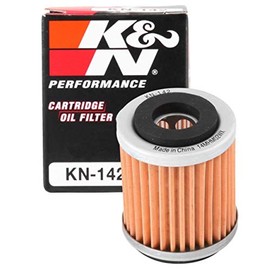 K&N Filtro de Aceite para Motocicleta Alto Rendimiento Premium Compatible con Yamaha KN-142, Negro