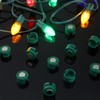 Wonderjune Magnetic Christmas Light Clip, 50 Pcs Christmas Green Light