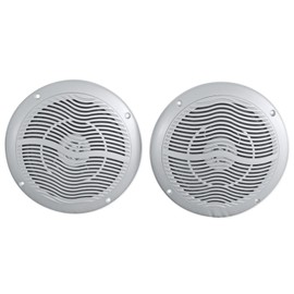 Rockville (4) Rockville RMC65S 6.5" 1200 Watt Waterproof Marine Boat Speakers 2-Way Silver
