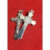 LOT OF 10 St Benedict Cross silver PLATED Catholic Jesus