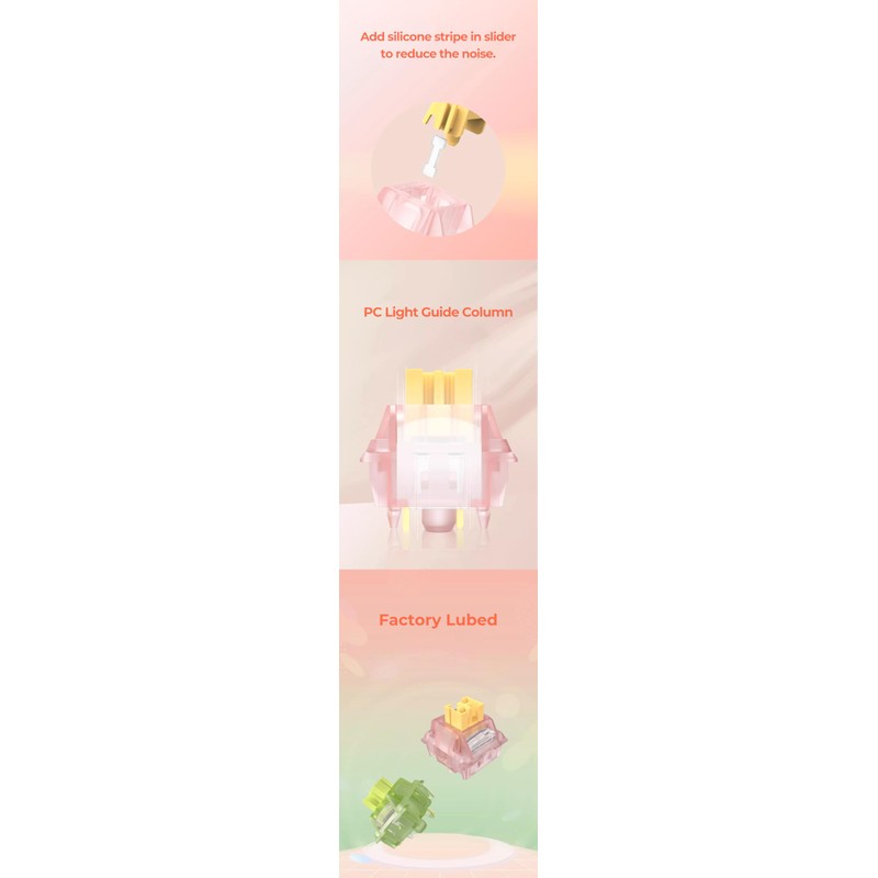 KPREPUBLIC Outemu Silent Peach V3 Switch Silent Lemon V3 Switch
