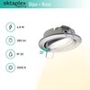6 x Octaplex Recessed Spotlights Dimmable Dijon Swivelling - LED