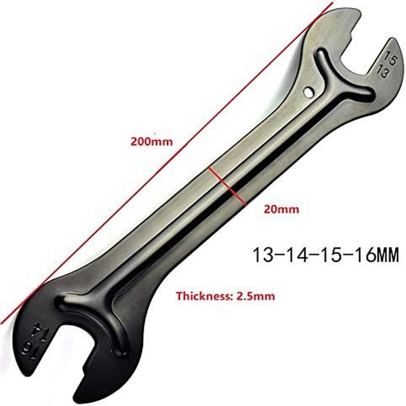 Shallho 2 Pcs Bicycle Hub Cone Wrench Wheel Hub Pedal