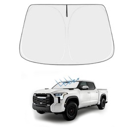 Front Windshield Sun Shade Custom Fit Compatible for Tundra 2022-present Sunshade Foldable UV Ray Reflector Sun Visor Protector Accessories Shield Cover Reflective (for Tundra 2022-present)