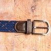 Swole Panda Recycled Woven Adjustable Belt Large - Navy &