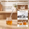 2 Pcs Clear Glass Honey Dipper Sticks