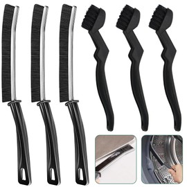 PXBSNB Hard Bristle Corner Cleaning Brush, Pack of 6 Nylon Grout Brush, Bathroom, Multifunctional Cleaning Brush, Joint Cleaning Brush with Handle, Brush Cleaning for Tile Floors, Kitchen, Bathroom