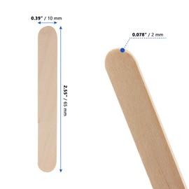 MANCHAP 1000 PCS 2.5 Inch Mini Wood Lollipop Popsicle Sticks, 65 x 10 x 2mm Natural Wooden Lolly Craft Sticks for DIY, Arts