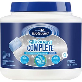 BioGuard SilkGuard Complete Sticks, 4 lb, Longer Lasting with SmartGuard Technology and Algae Killing Crystals, Formulated with SunShield Technology