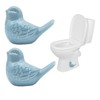 2 Pcs Ceramic Bird Toilet Floor Bolt Caps, Animal Toilet