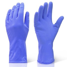Extra Large Blue Industrial Cleaning & Washing Up Rubber Gloves - XL. Comes With TCH Anti-Bacterial Pen!