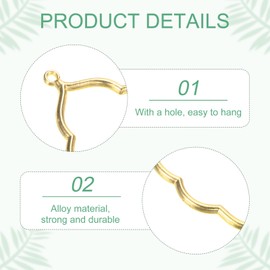 M METERXITY 10-Pack Open Bezels for Resin, Leaf Shape Open Back Bezel Pendants for Resin Jewelry Making/DIY Earrings Necklace, Alloy Hollow Frame Pendants [Gold Tone]