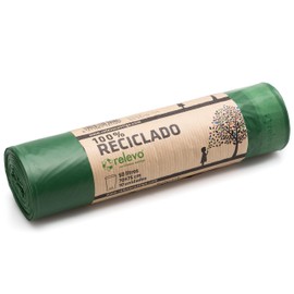 Relevo Bin Liners 50 L 100% Recycled Pack of 10