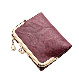 Miskely Women's Bifold Mini Wallet, Gama Wallet, Card, Coin Purse, Soft, Lightweight, purple