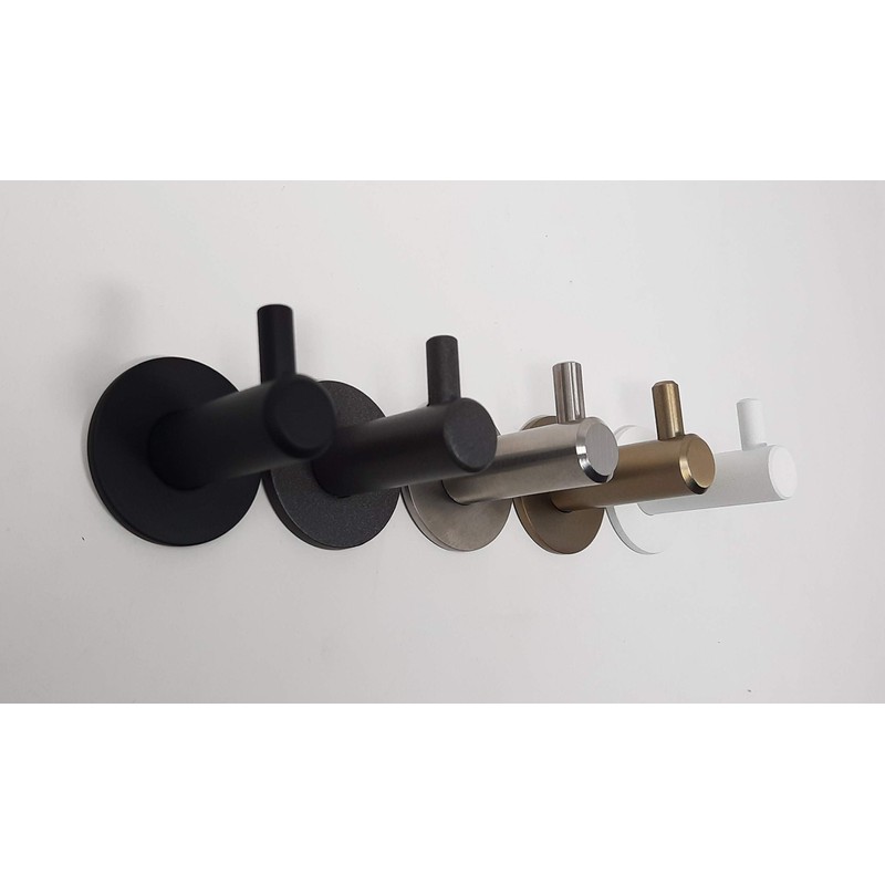 Kon-fort Home Towel Hooks Golden Bathroom Set of 2 Stainless