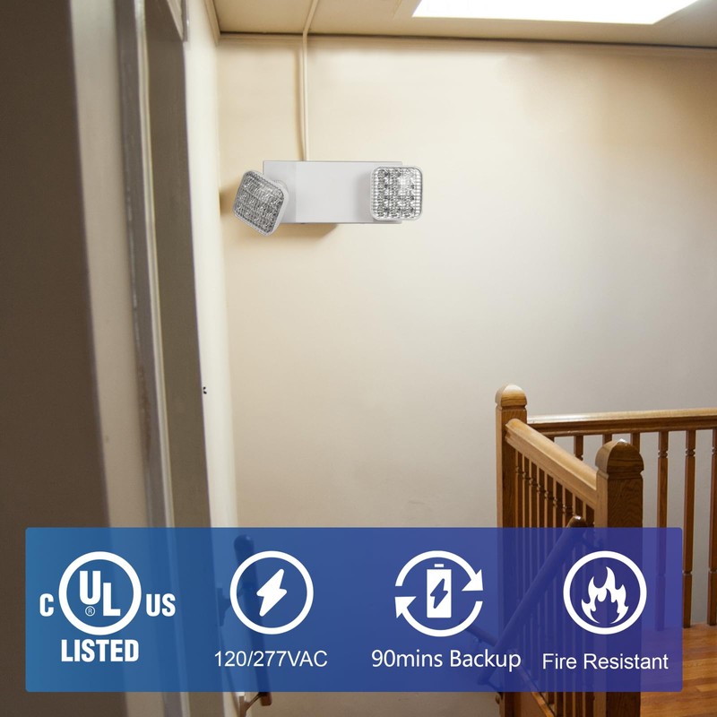 GZRUIYANG LED Emergency Lights with Battery Backup, Commercial Emergency Light