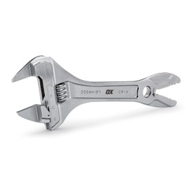 OX Adjustable Wrench - Pro Slim Spanner - Wide Jaw Wrench - 200mm/8 Inch – Multicolour