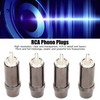4pcs RCA Sound Plug Silver Plated RCA Male Plug Connector