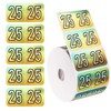 500pcs 2025 Year Stickers, 1.49x0.74 Inch 2025 Stickers Holographic Number