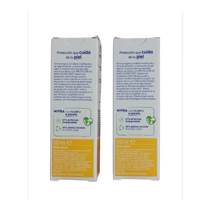 Nivea Protector Solar Facial Pack 2 Control Brillo Fps 50