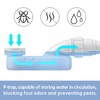 Oblectatio Low Profile Flexible Bathtub Shower Drain Pipe Kit -
