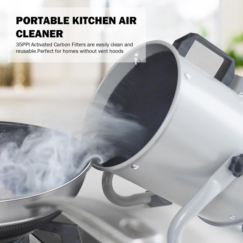 aledaras Portable Range Hood,Kitchen Air Cleaner Strong Wind Desktop Range