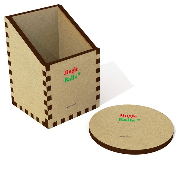Azeeda 'Jingle Balls Text' Desk Tidy/Pencil Holder (DT00111020)