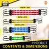 SOL 10pk Bungee Cords with Hooks - Long Adjustable Bungee