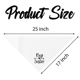 Big Sister Dog Bandana, White Pet Dog Scarf Accessories, Pregnancy Announcement Big Sister Baby Reveal, Pet Dogs Triangle Scarf, Dogs Bandana for Small Medium, Pets Lover Gift