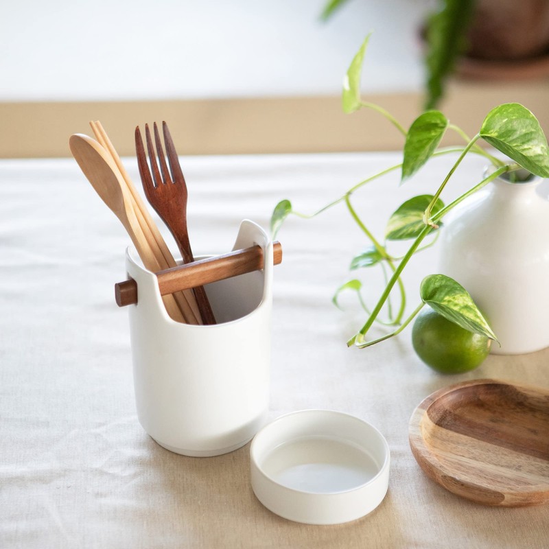cusinine Kitchen Utensil Holder for Flatware, Silverware, Cutlery and Cooking