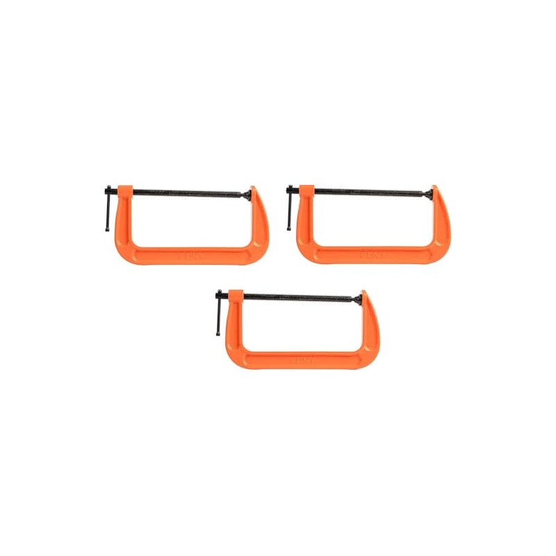Pony Jorgensen 2680 8-Inch C-Clamp, Orange (Thrее Расk)