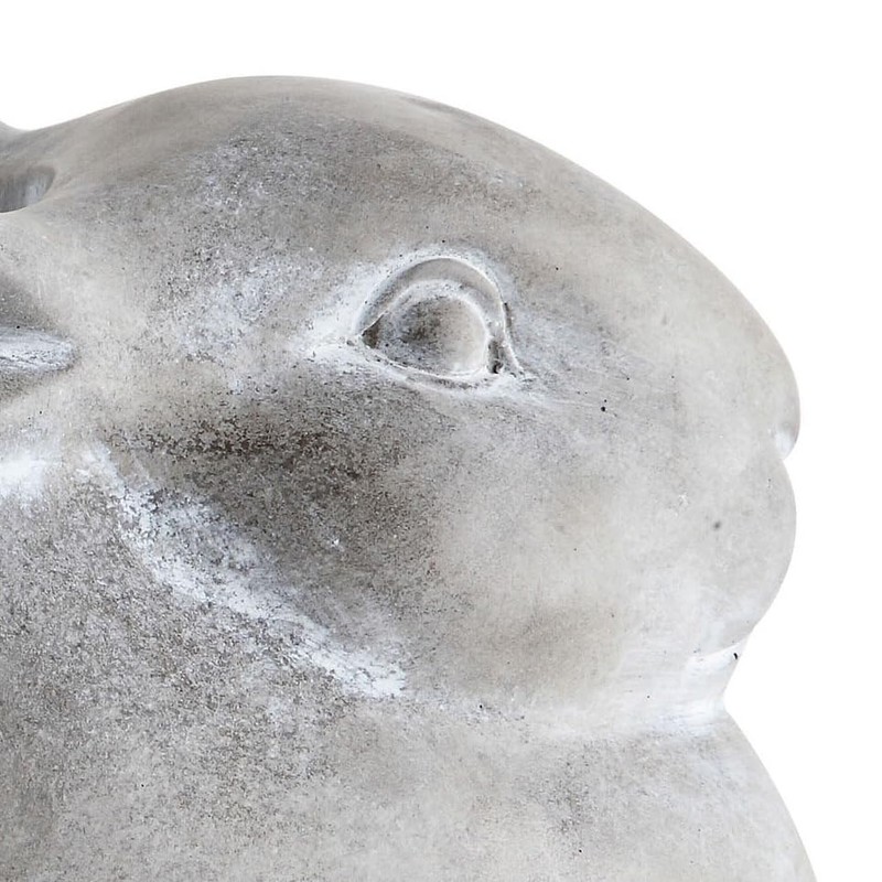 Creative Co-Op Cement Rabbit Planter with Saucer (Set of 2