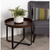 Kate and Laurel Zabel Modern Round Metal End Table with