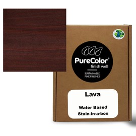 PureColor - Wood Stain and Finishes - Eco-Friendly, Vivid Colors, Deep Pigment, Ready to Use, Water-Based, Low VOC, No Odor, & Easy Clean-Up. Quart, Lava