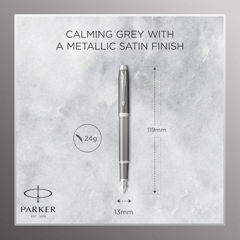 Parker IM Writing Rituals Green Grey Gradient Barrel Chrome Trim