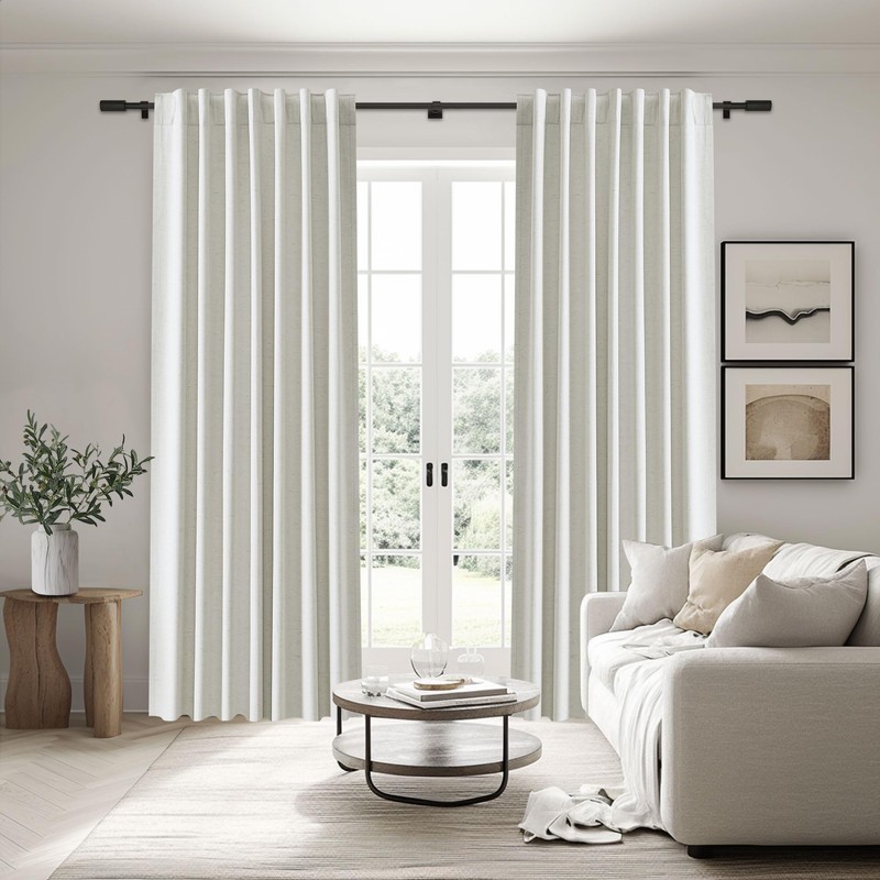 UHITECH 36 Inch Long Short Blackout Curtains for Bedroom Linen