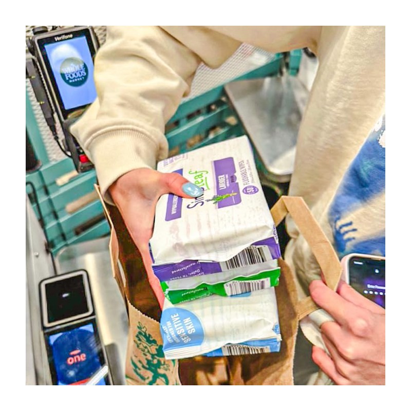 Simpleaf Lavender Essential Oil Flushable Wipes 50 Count (50 Count