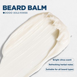 Ruffians Beard Balm, Omega-Enhanced Conditioning Beard Solution, for Softness and Shine, Low Hold, Shapes, Conditions, for Mid and Long Beards, 50g