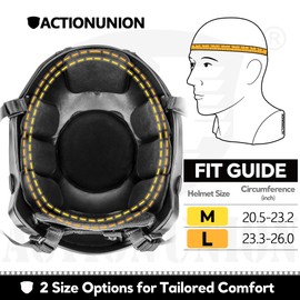 ACTIONUNION Airsoft Helmet and Mask Set Tactical Paintball Helmet and Balaclava Mesh Mask MH Type (Black, Medium)