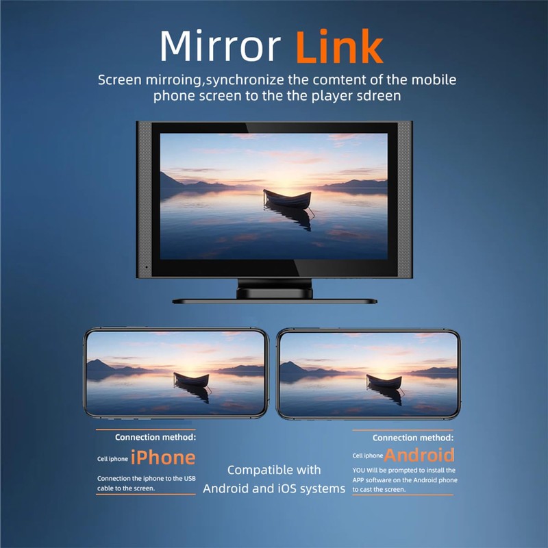 slrongpwolr Wireless Apple Car Play Screen, Android Auto Screen for