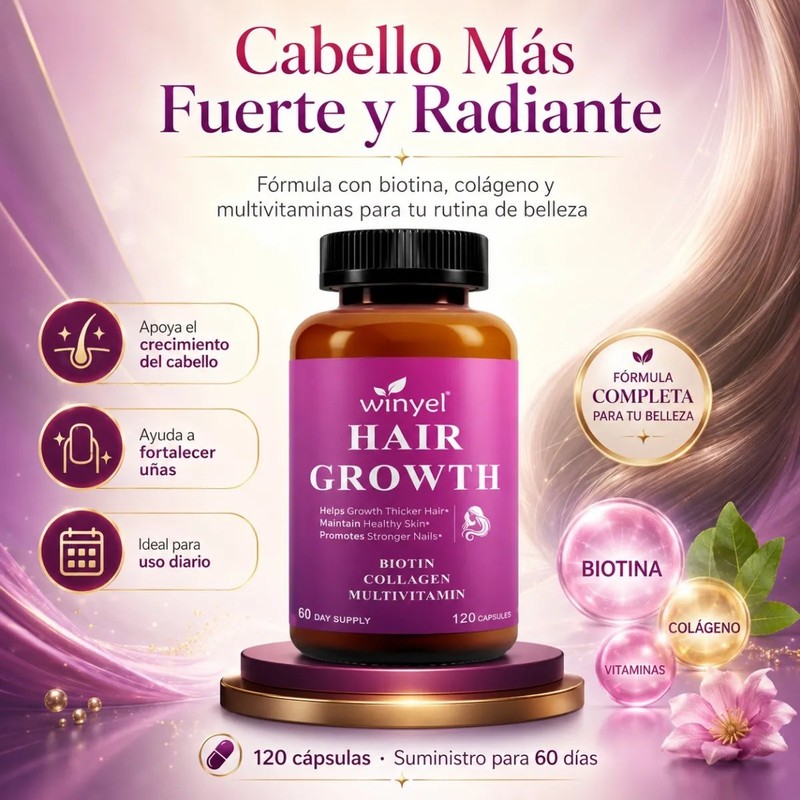 Biotina Colágeno Y Vitaminas Para Cabello 120 Caps