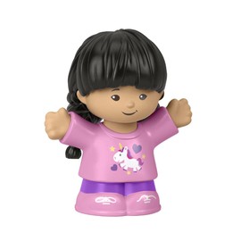 Replacement Part for Little People Big Yellow Schoolbus Playset - GLT75 ~ Replacement Figure ~ Girl with Braids Wearing Pink